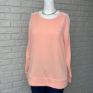 Adidas Classic Women Pullover Three Stripe Long Sleeve Sweatshirt Size M